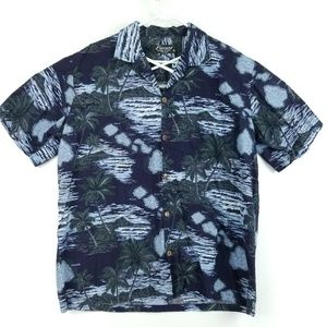 Favant Hawaiian Island Print Aloha Shirt XL PA12